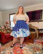 COLLAB: Meyoco Lapis Waves Midi Skirt