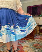 COLLAB: Meyoco Lapis Waves Midi Skirt