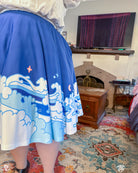 COLLAB: Meyoco Lapis Waves Midi Skirt