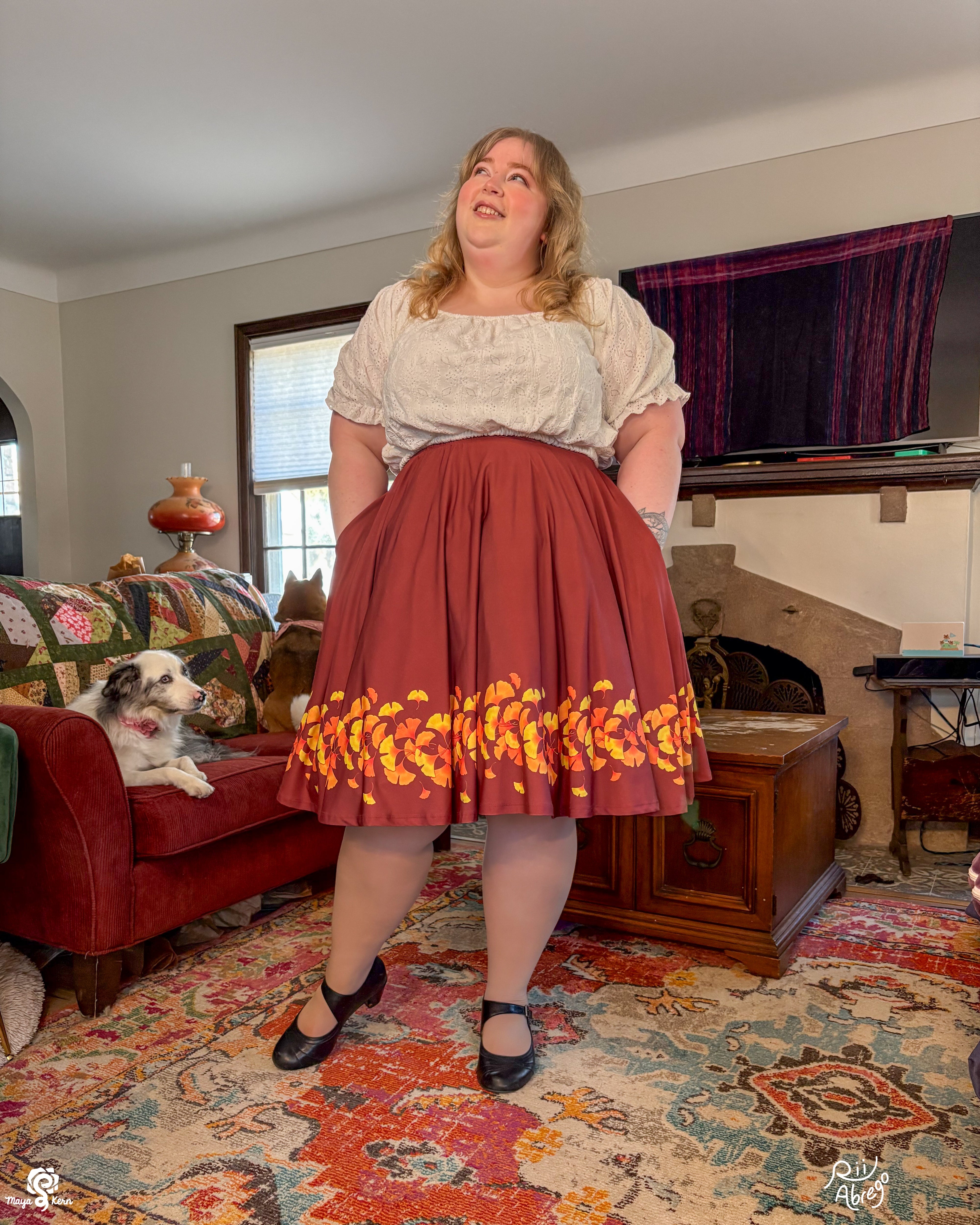 COLLAB: Rii Abrego Ginkgo Midi Skirt