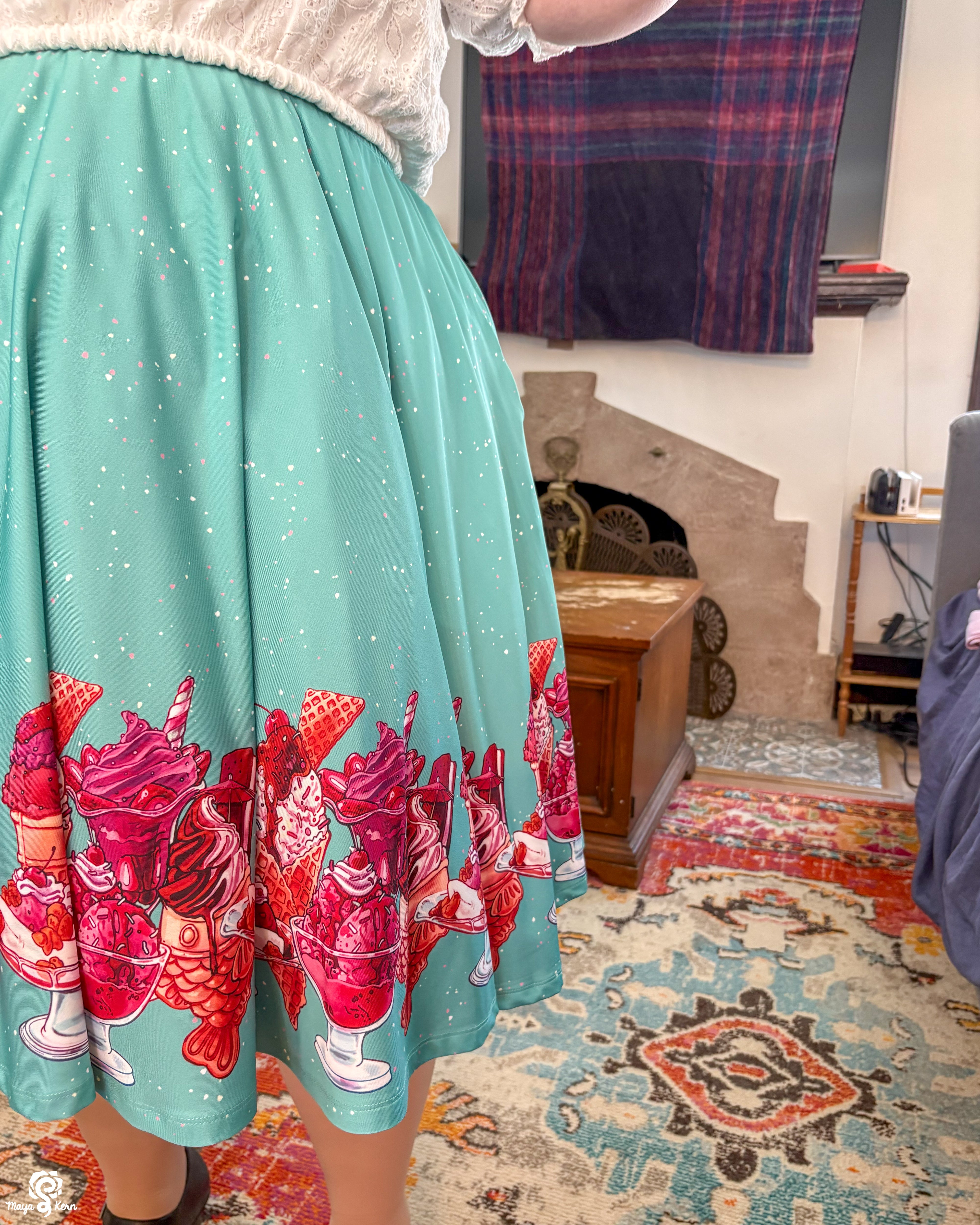 Ice Cream Midi Skirt