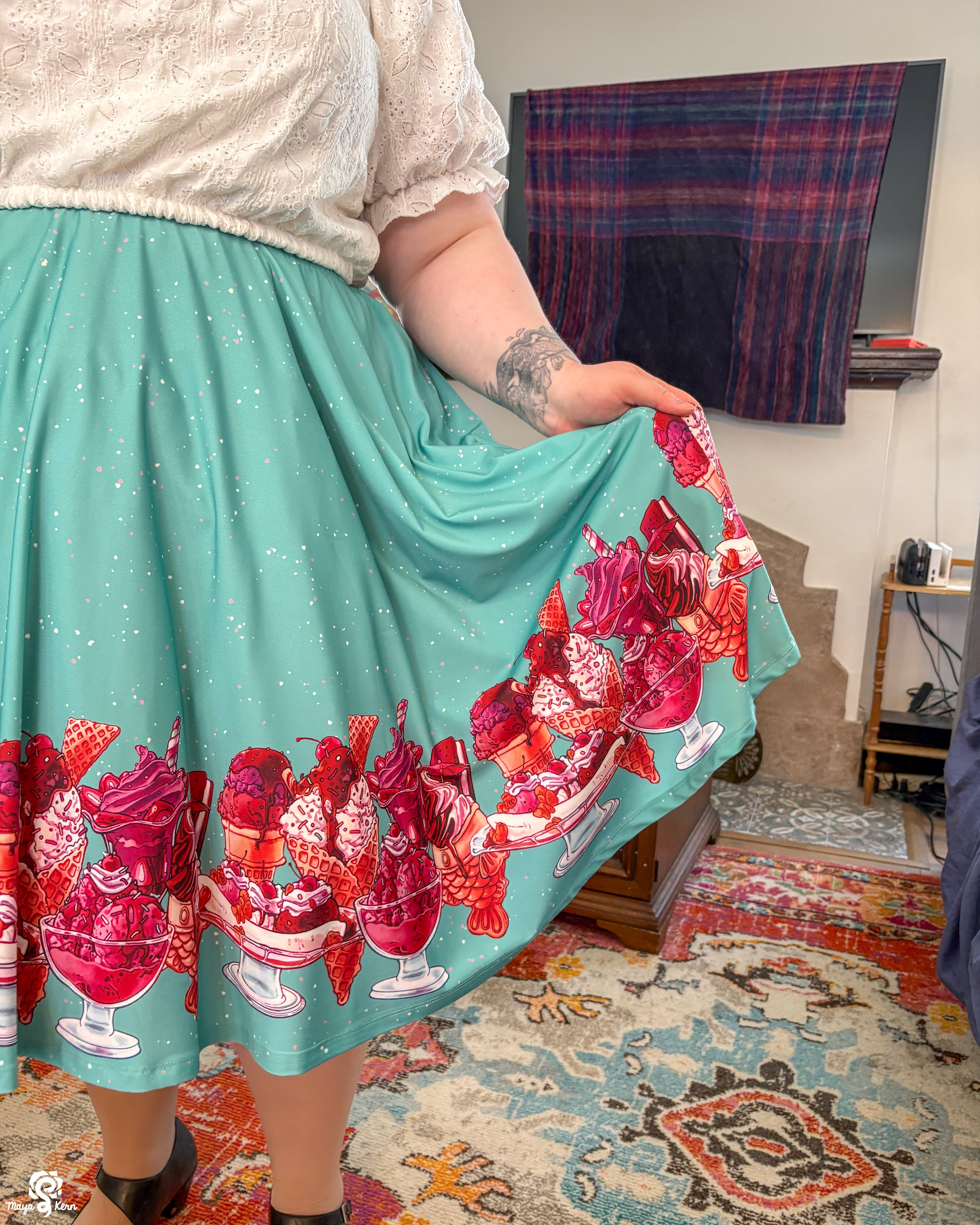 Ice Cream Midi Skirt