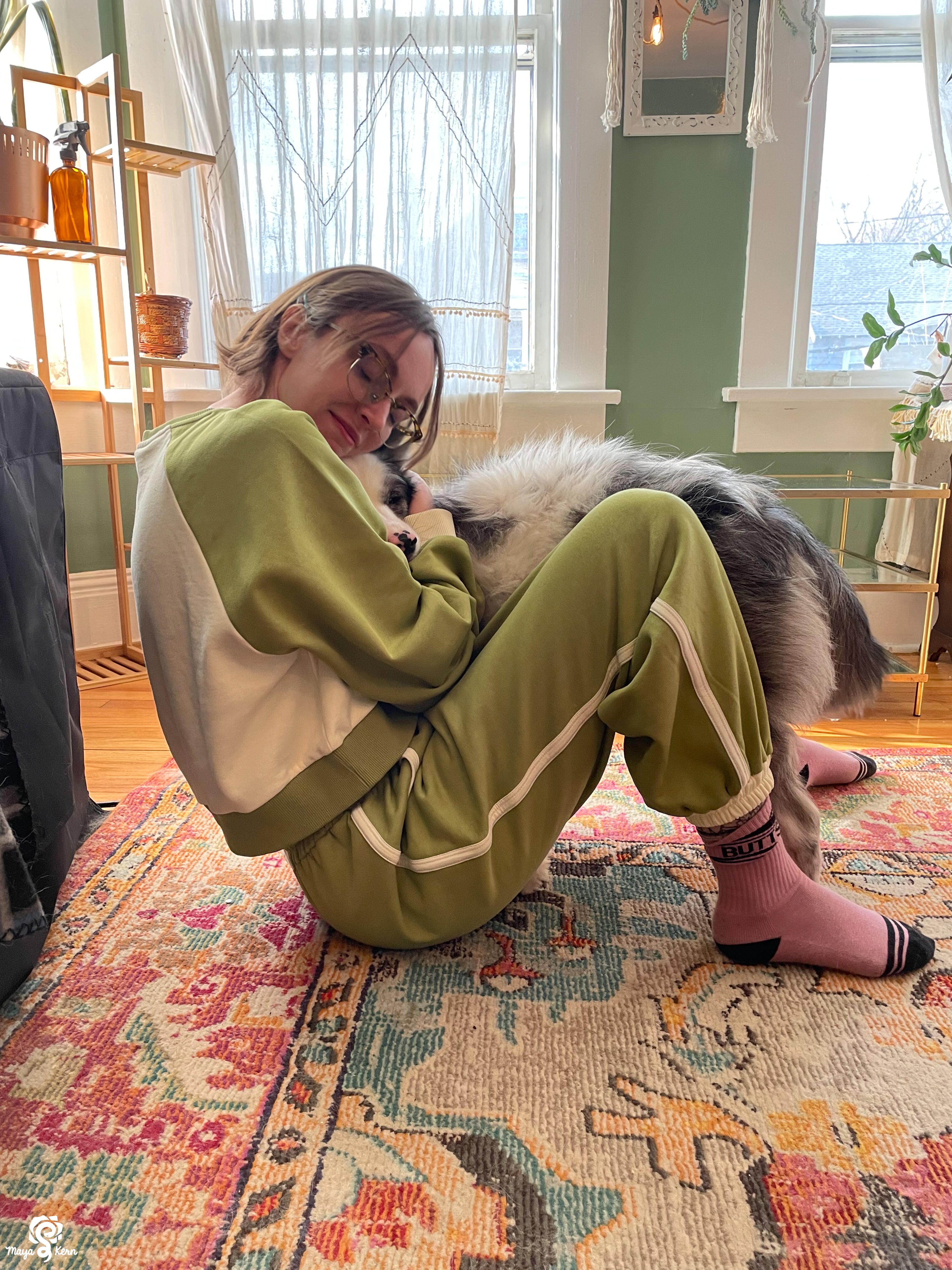 Cozy Cropped Matcha Sweater