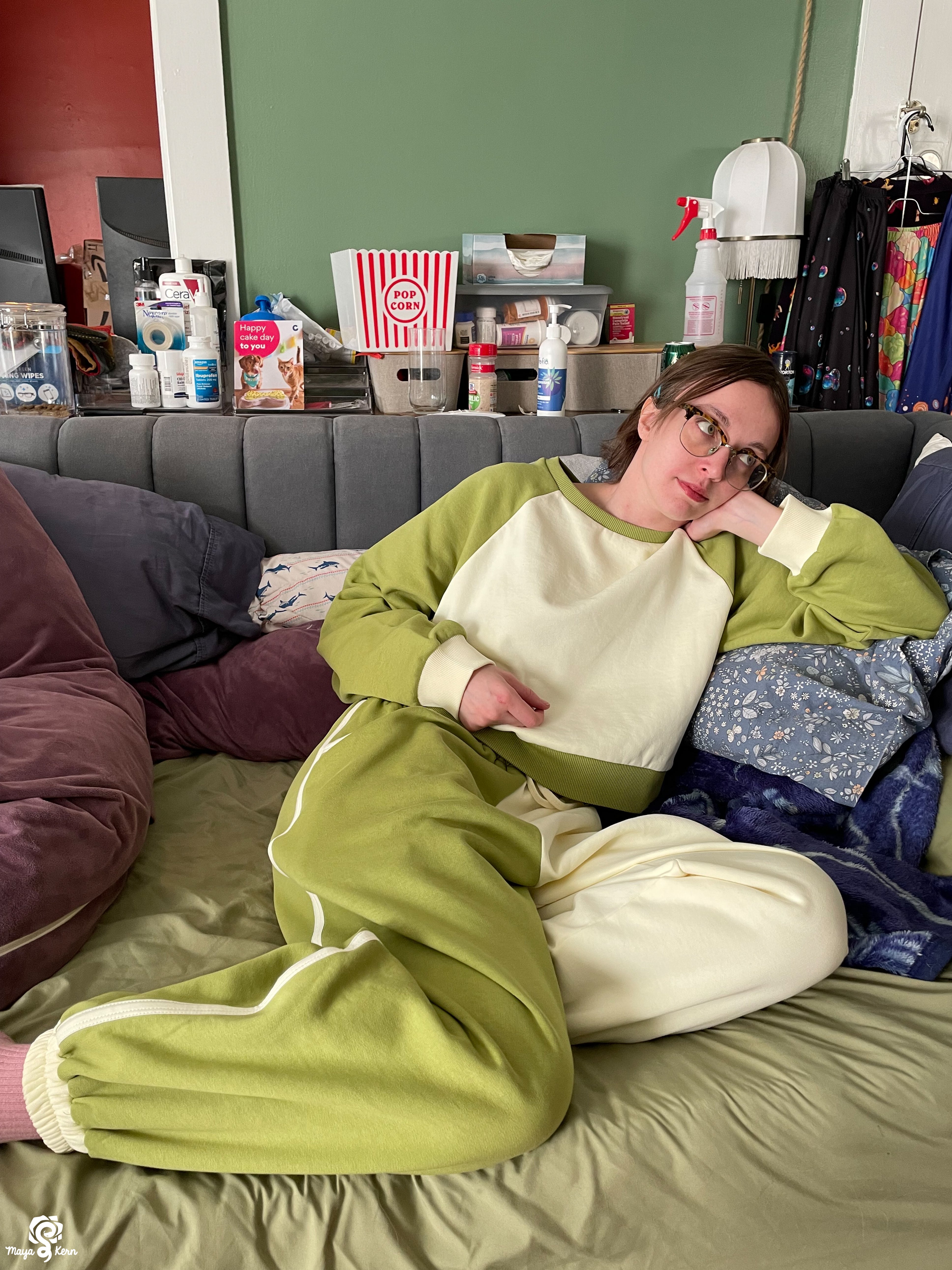 Cozy Cropped Matcha Sweater