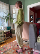 Cozy Cropped Matcha Sweater