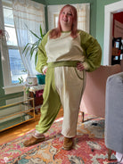 Cozy Cropped Matcha Sweater