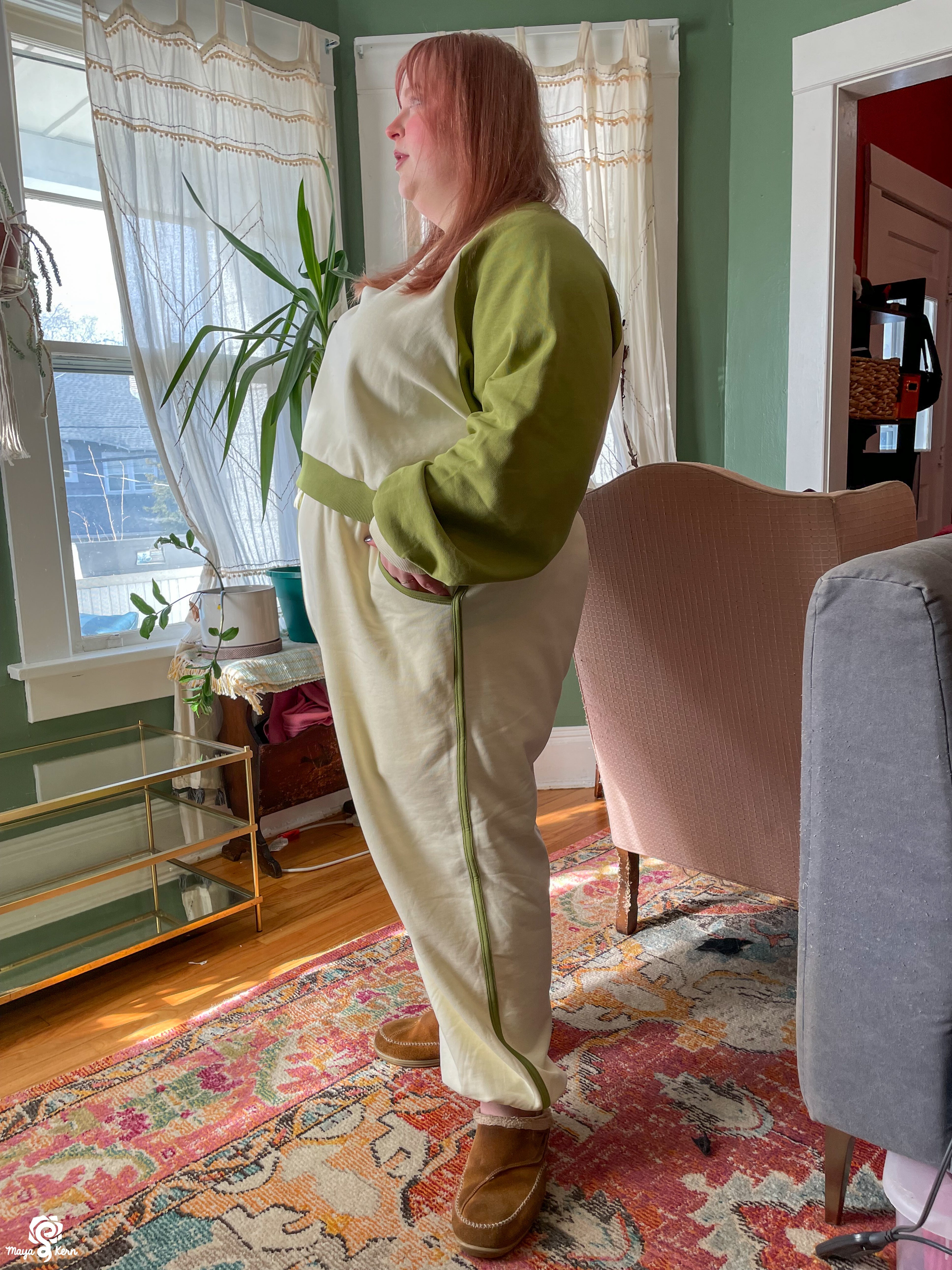 Cozy Cropped Matcha Sweater