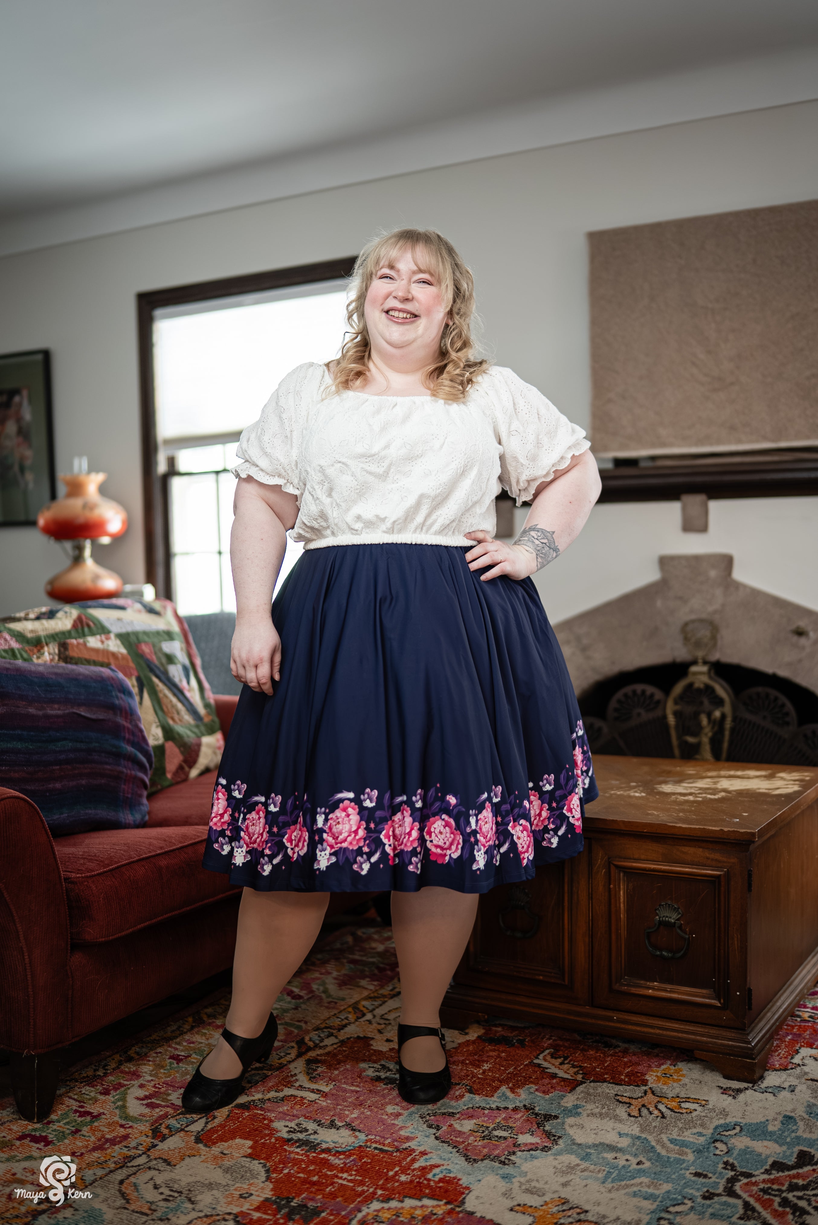 COLLAB: Lumichee — Mouse Moth Midi Skirt