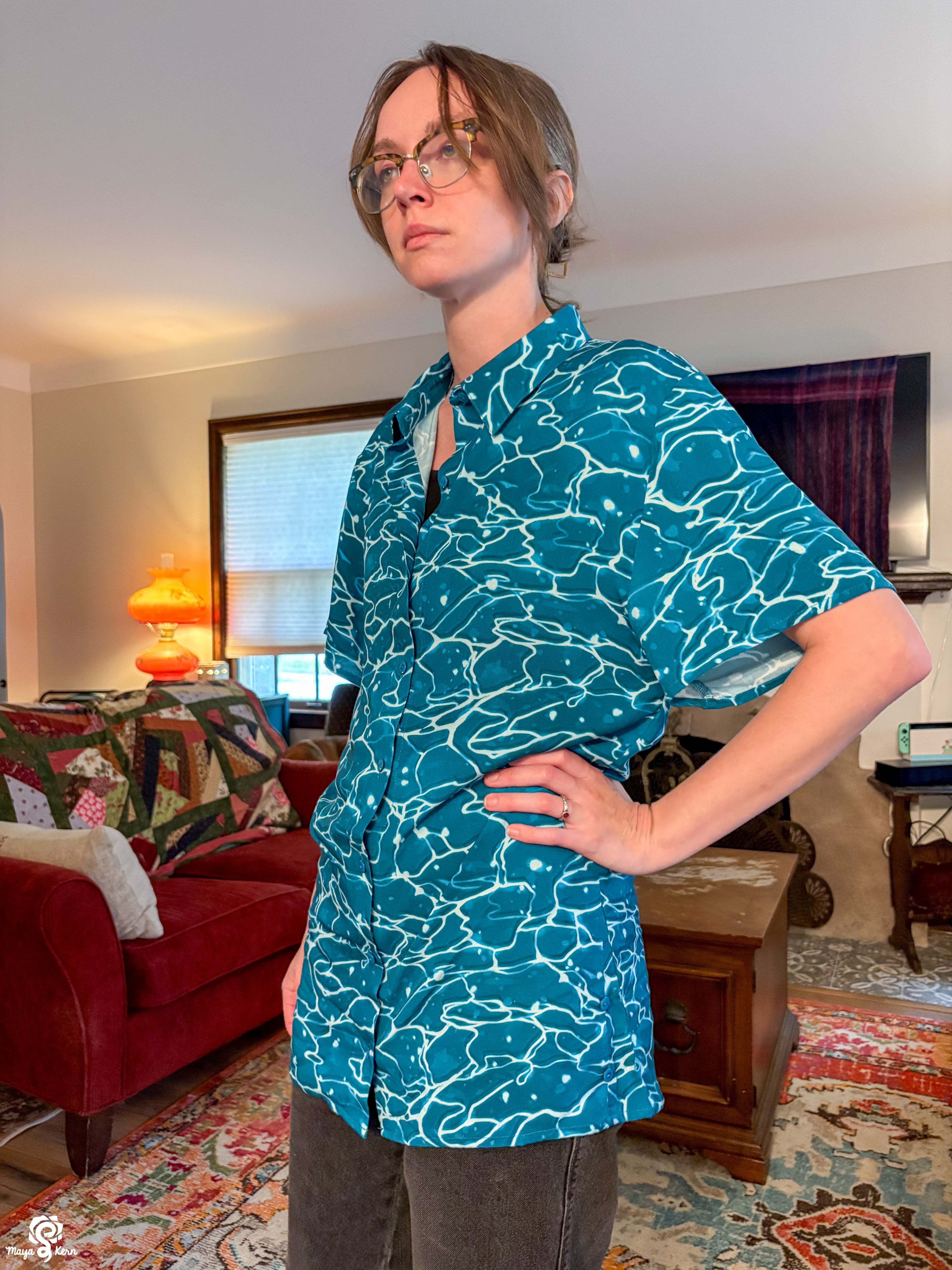 [PREORDER] Ocean Cotton Button-Up Shirt