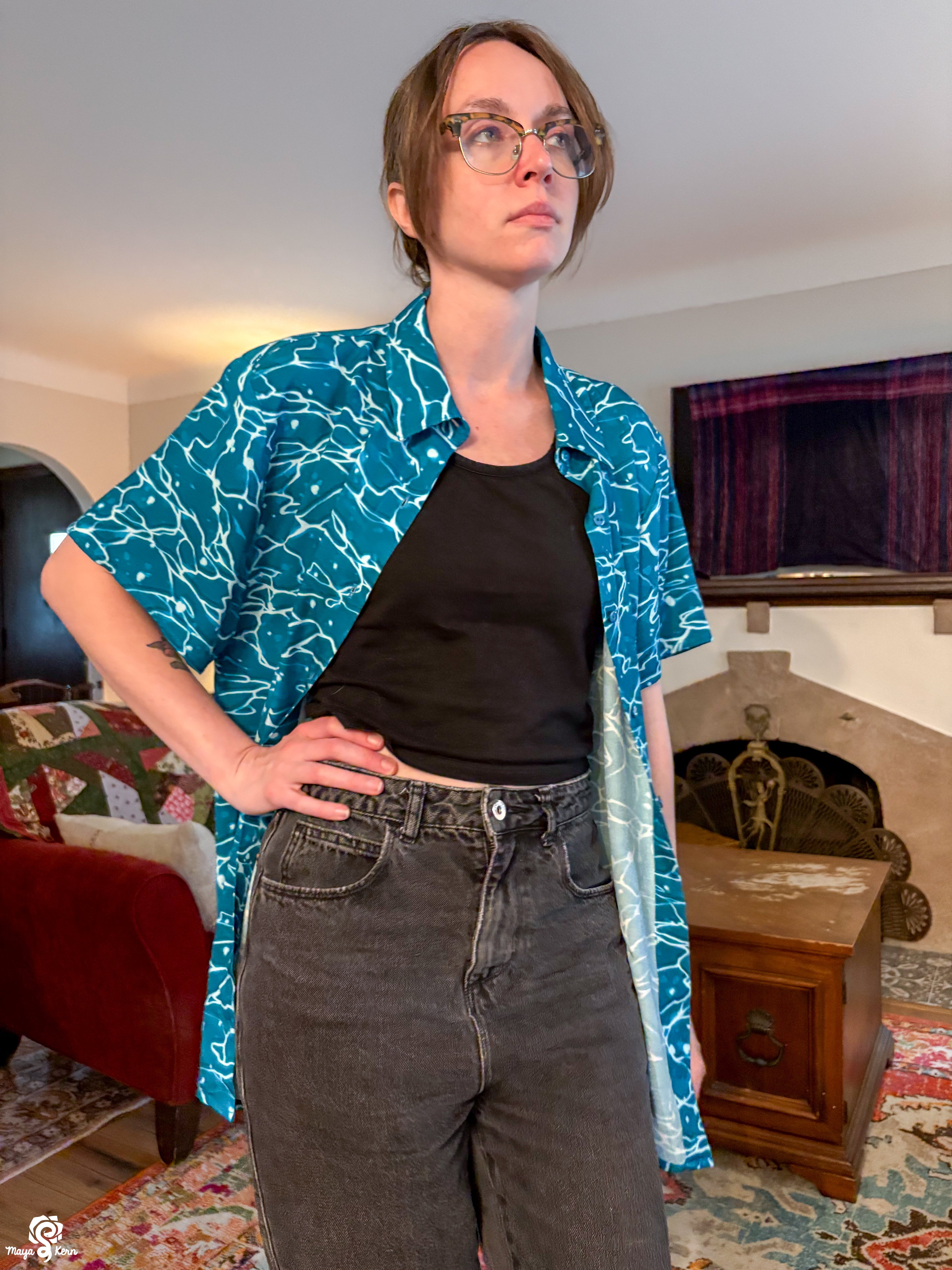 [PREORDER] Ocean Cotton Button-Up Shirt
