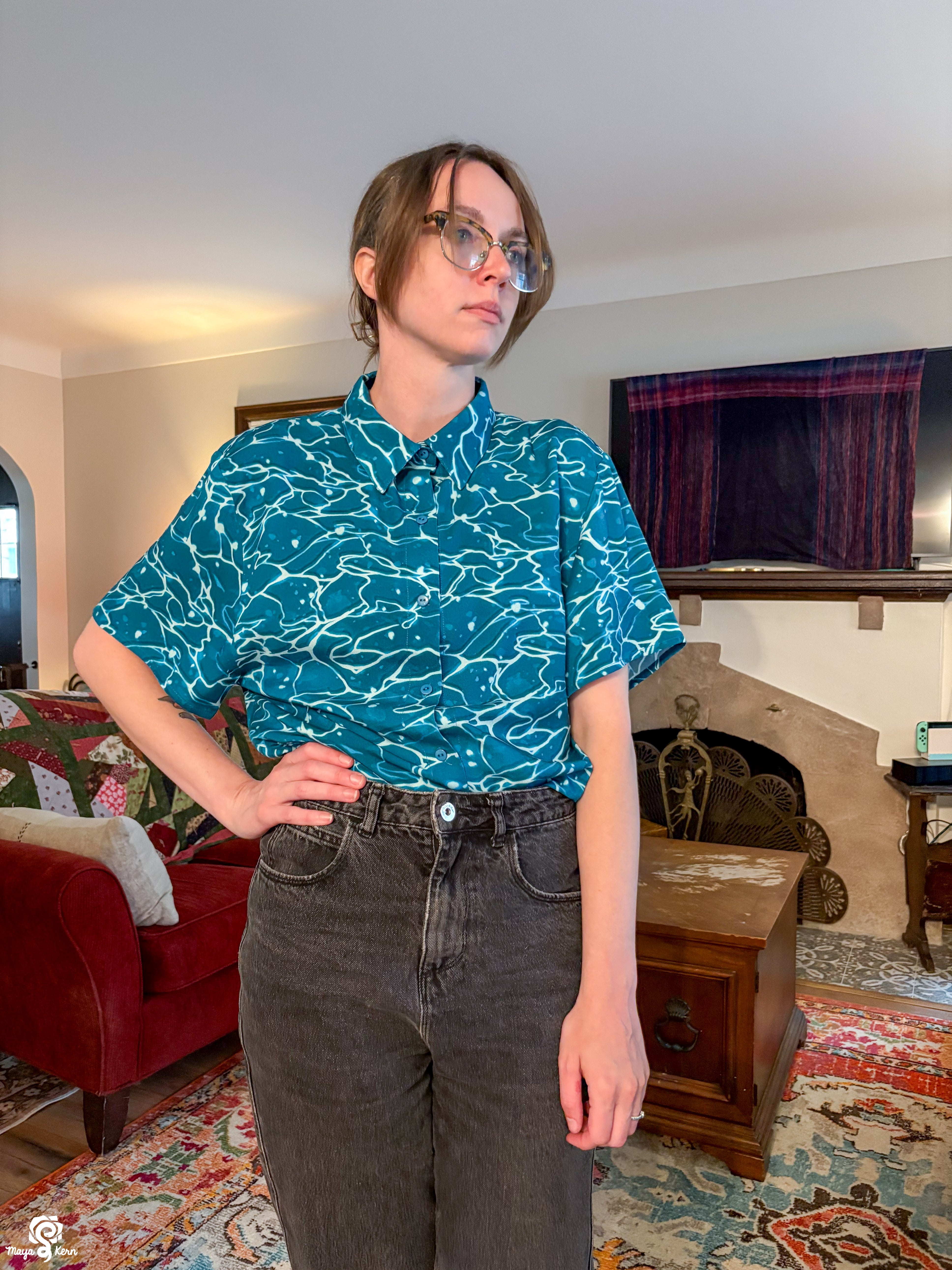 [PREORDER] Ocean Cotton Button-Up Shirt
