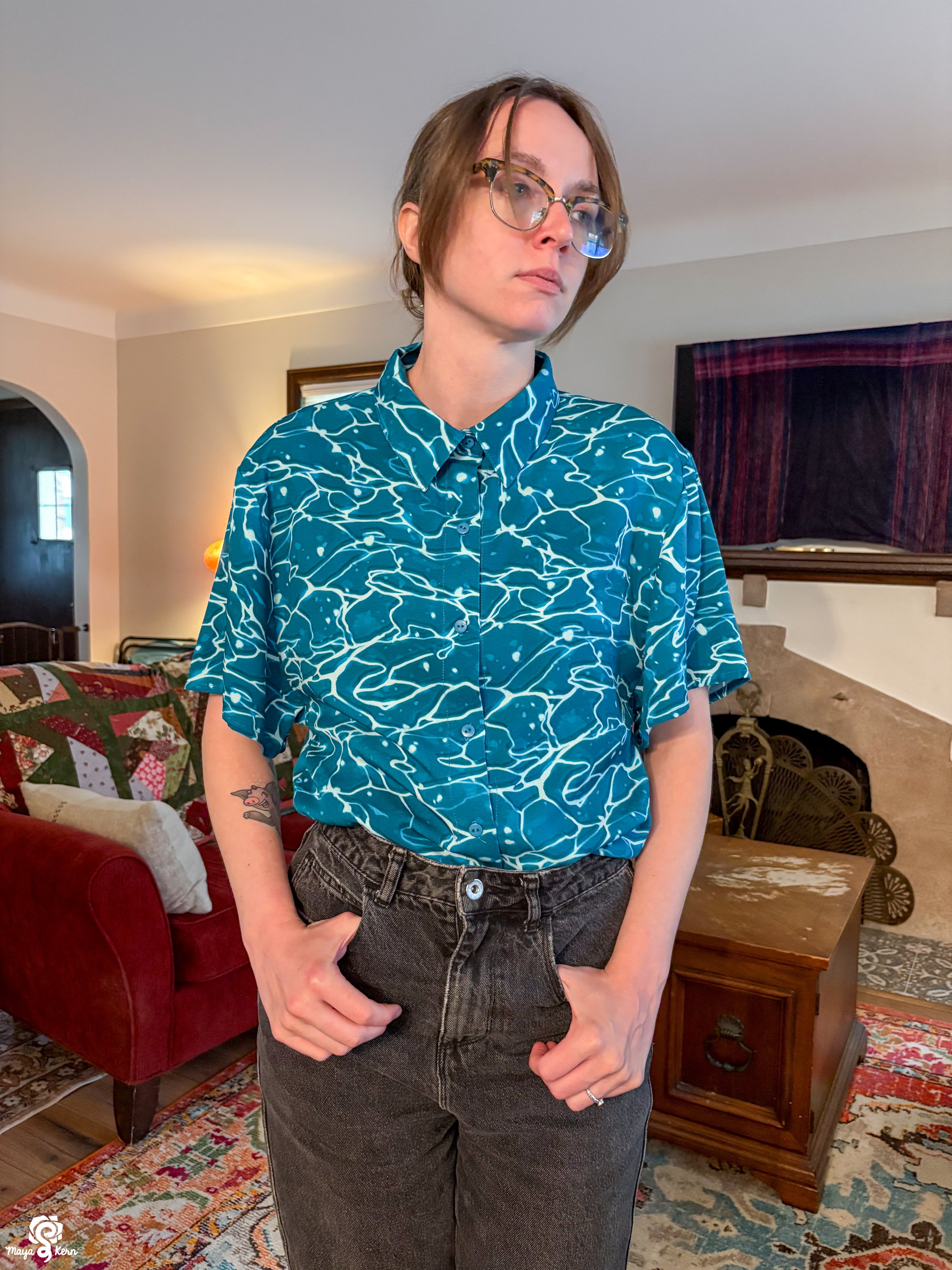 [PREORDER] Ocean Cotton Button-Up Shirt