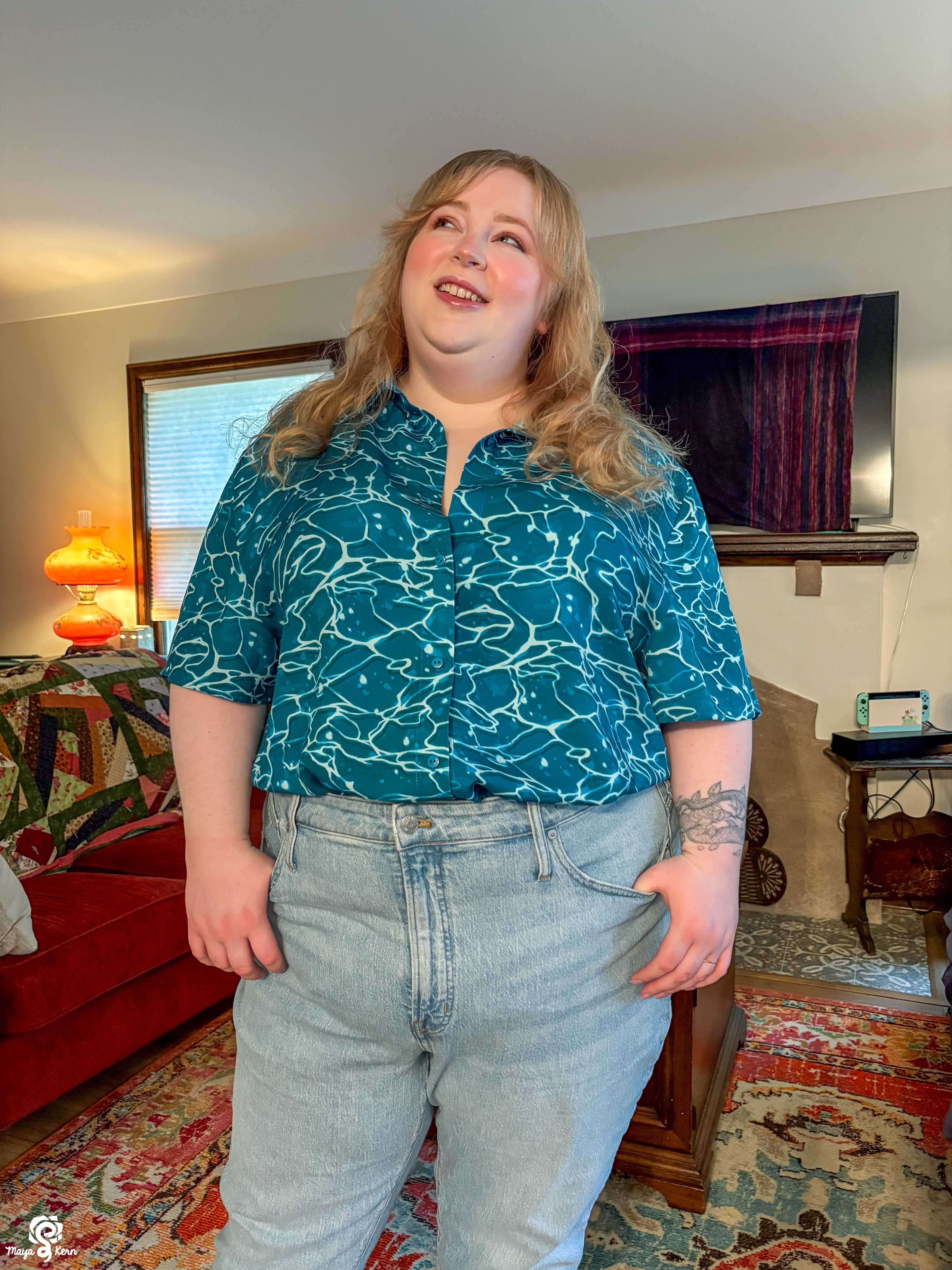 [PREORDER] Ocean Cotton Button-Up Shirt