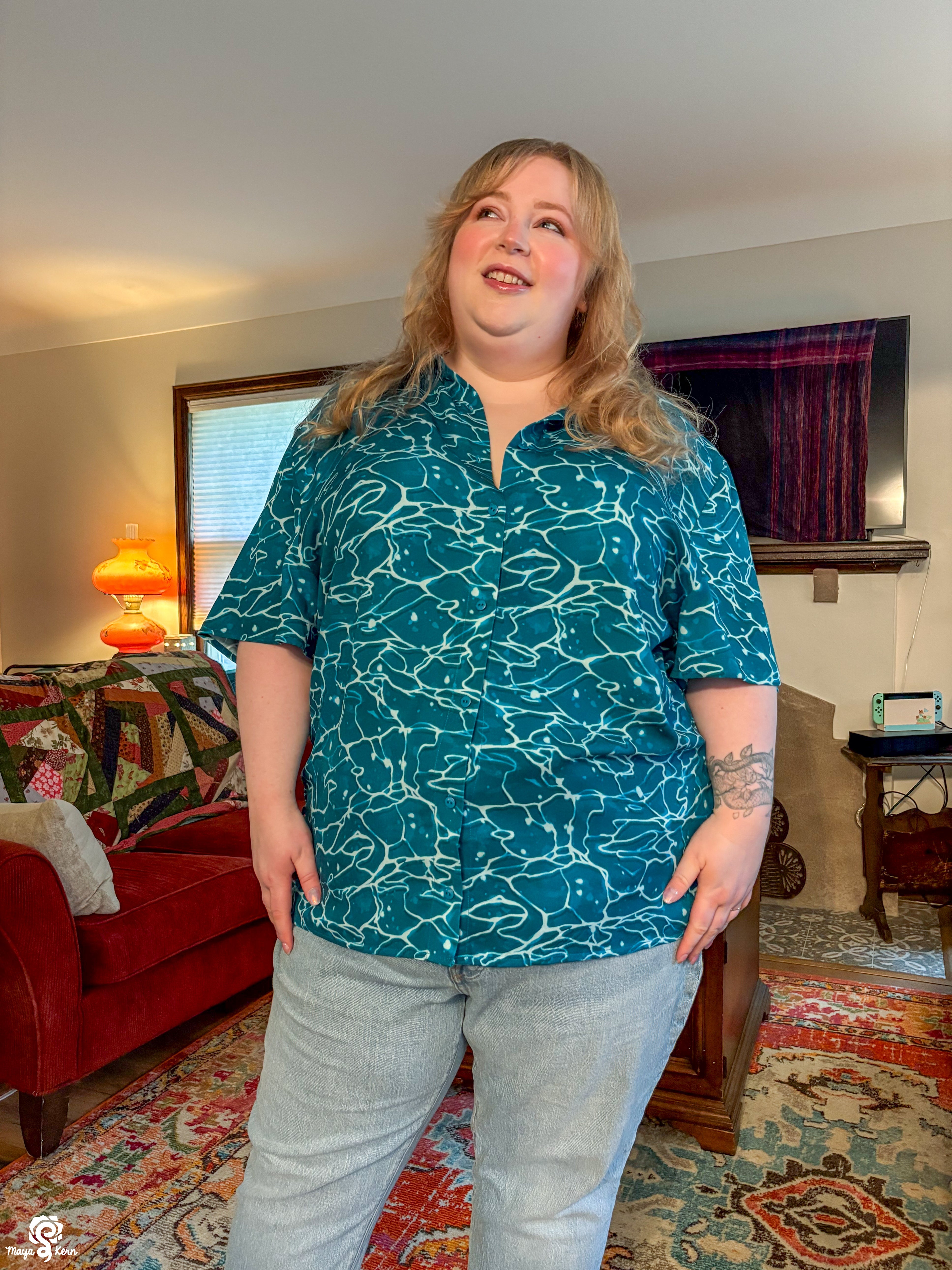 [PREORDER] Ocean Cotton Button-Up Shirt
