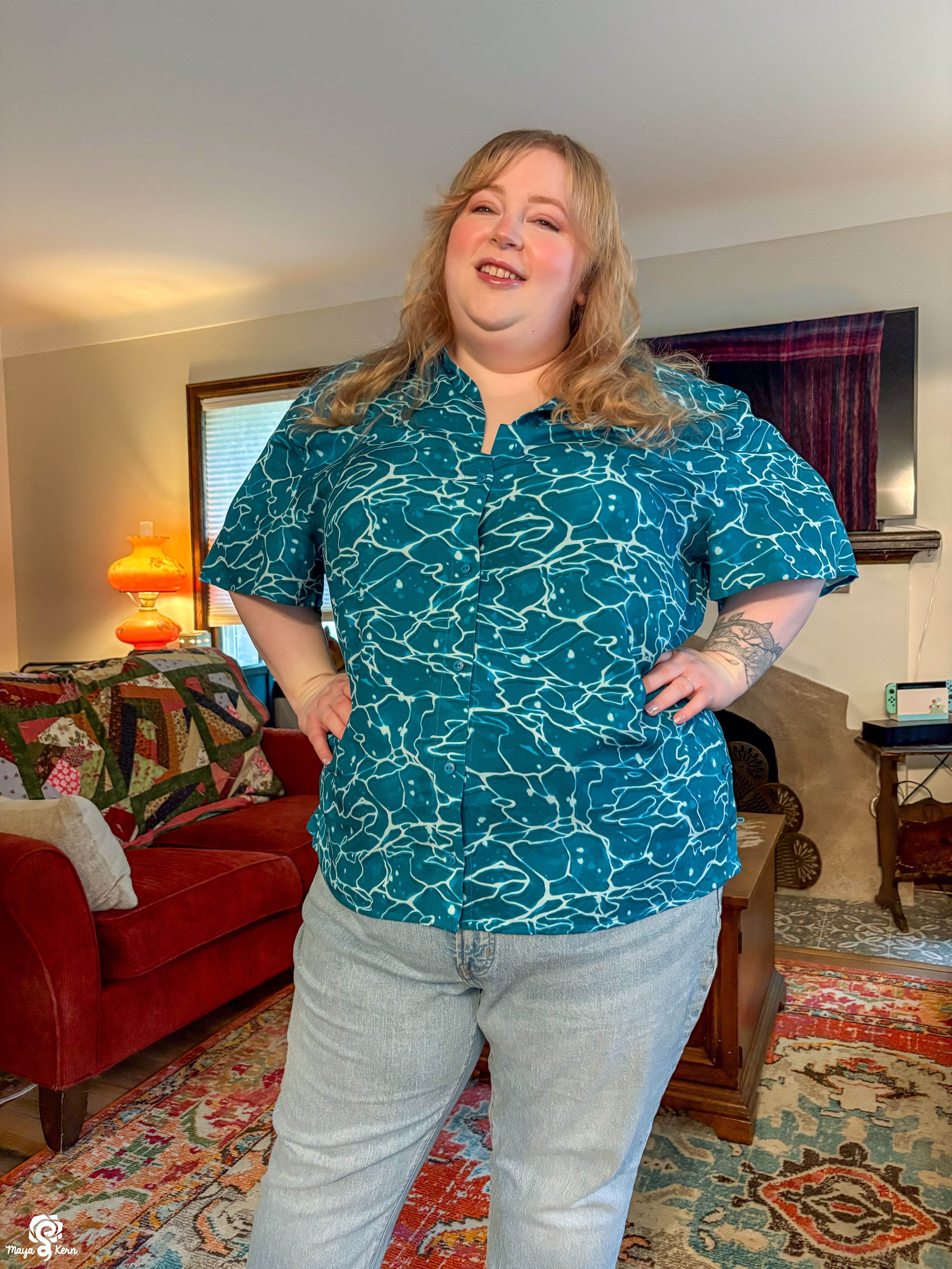 [PREORDER] Ocean Cotton Button-Up Shirt