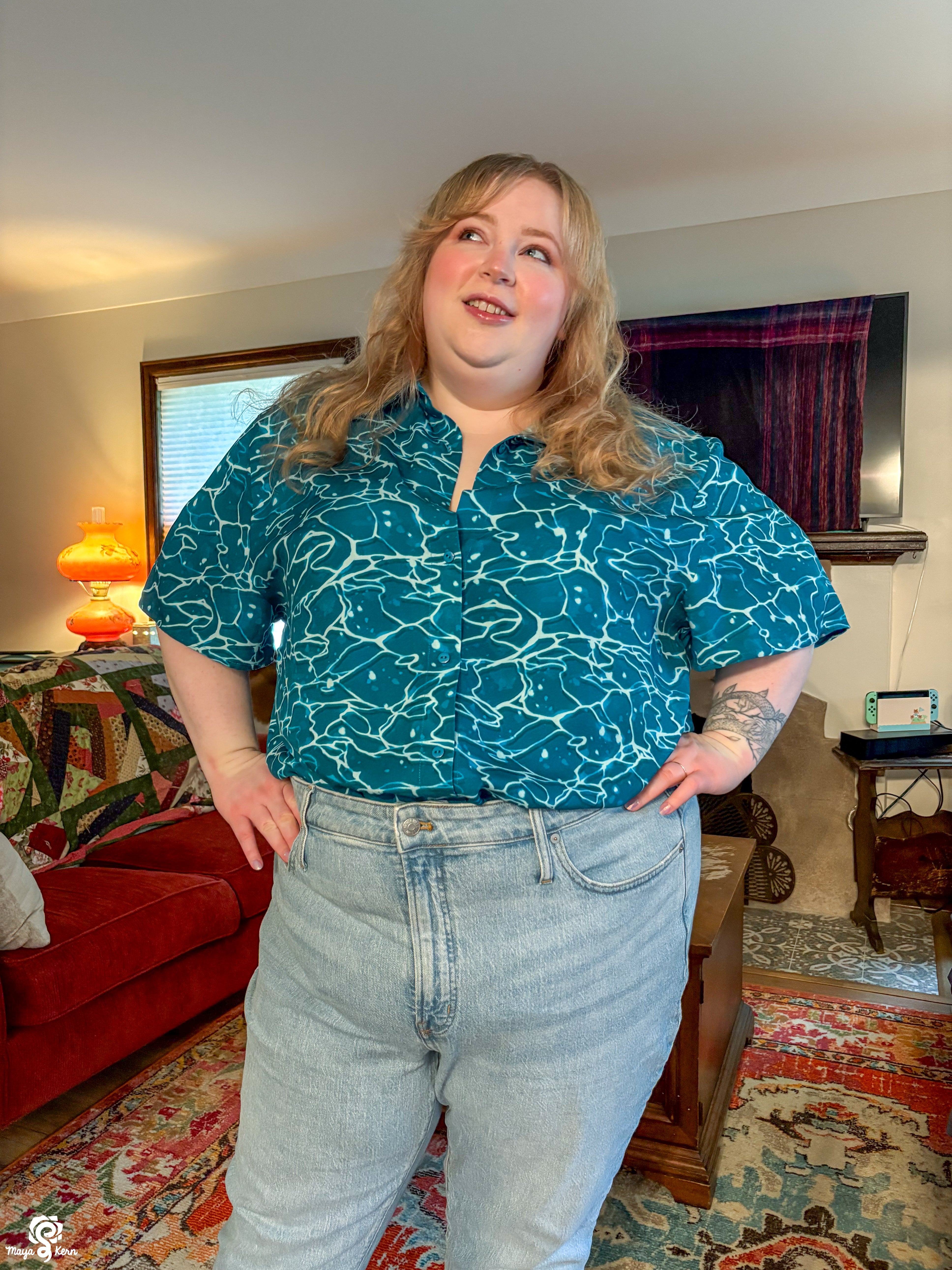 [PREORDER] Ocean Cotton Button-Up Shirt