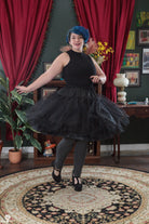 Black Petticoat Midi Skirt