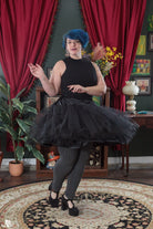 Black Petticoat Midi Skirt