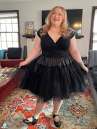 Black Petticoat Midi Skirt