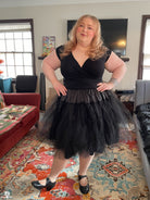 Black Petticoat Midi Skirt