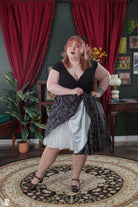 Black Petticoat Midi Skirt