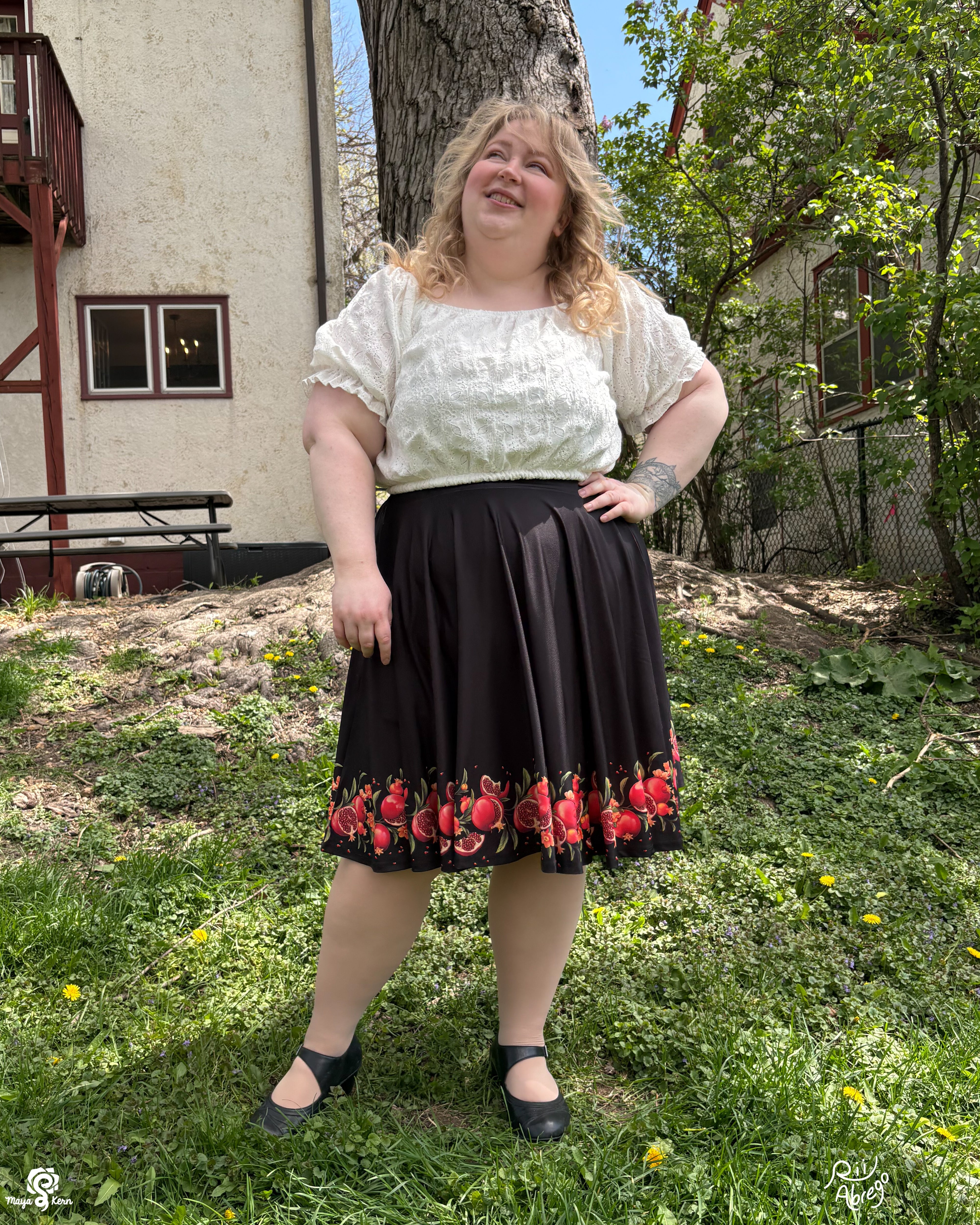COLLAB: Rii Abrego Pomegranate Circle Skirt
