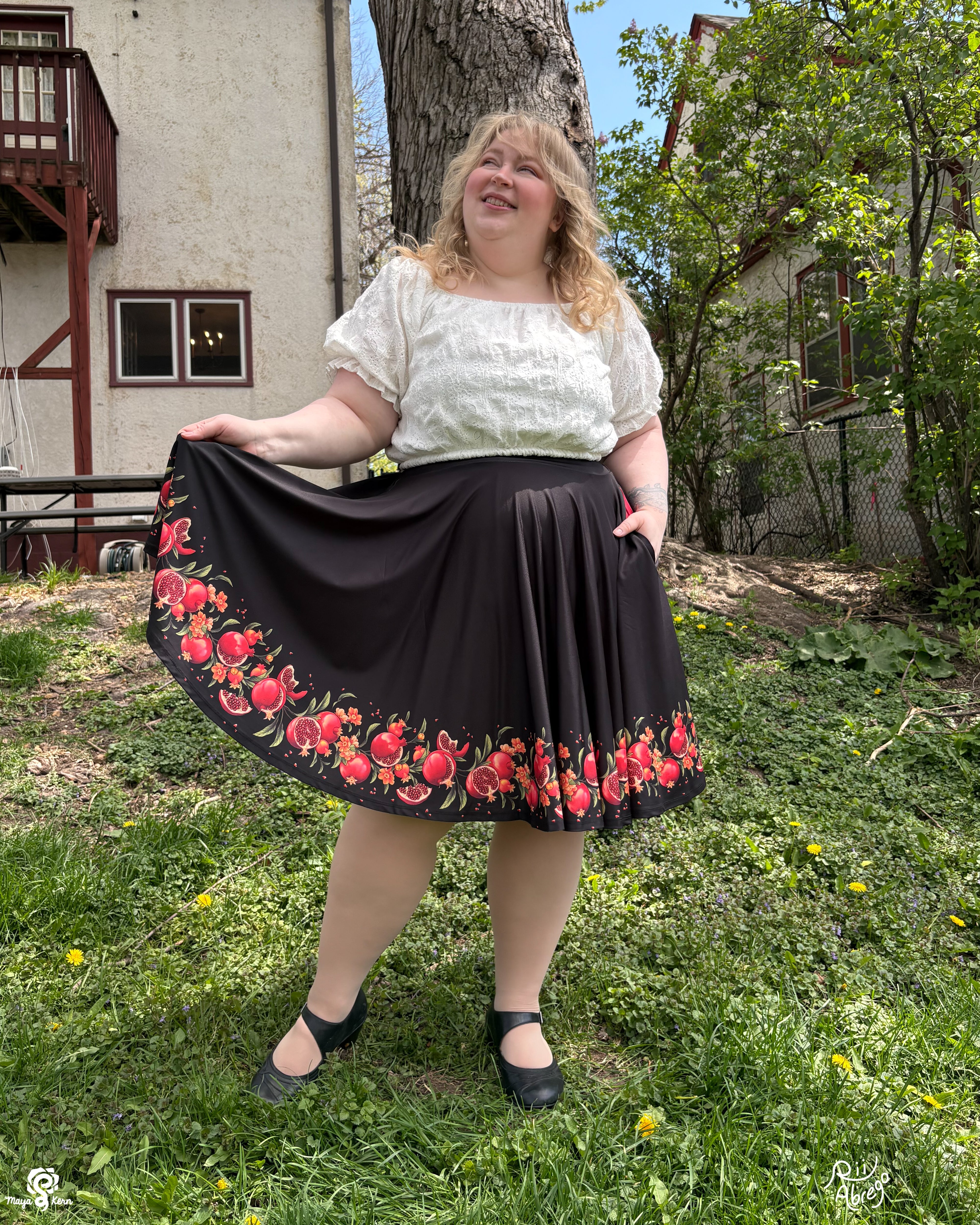 COLLAB: Rii Abrego Pomegranate Circle Skirt