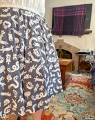 COLLAB: Shattered-Earth Squiggle Cats Midi Skirt