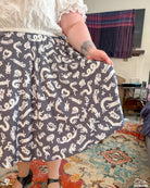 COLLAB: Shattered-Earth Squiggle Cats Midi Skirt