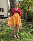 COLLAB: Rii Abrego Strawberry Yellow Circle Skirt