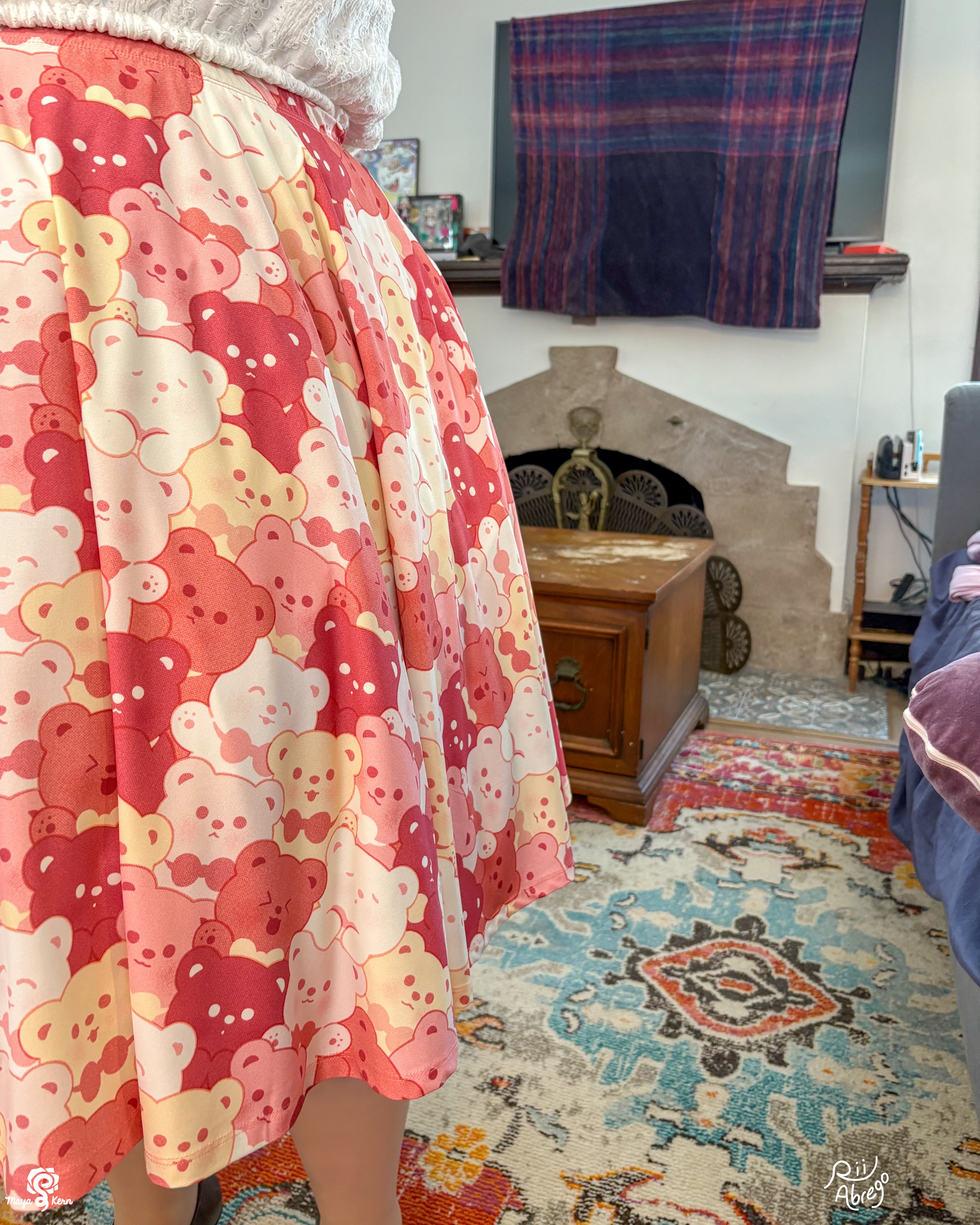 COLLAB: Rii Abrego Teddies Midi Skirt