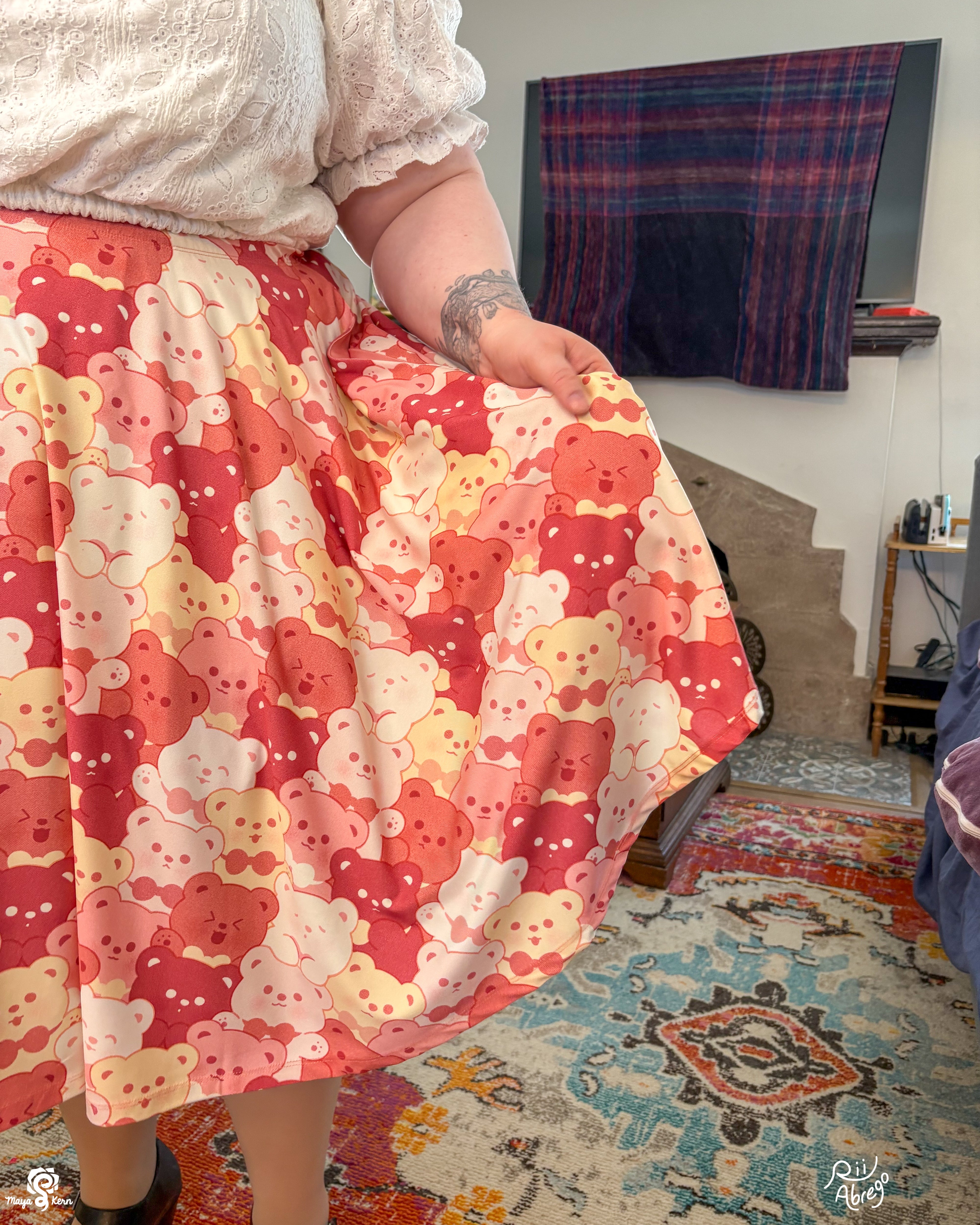 COLLAB: Rii Abrego Teddies Midi Skirt