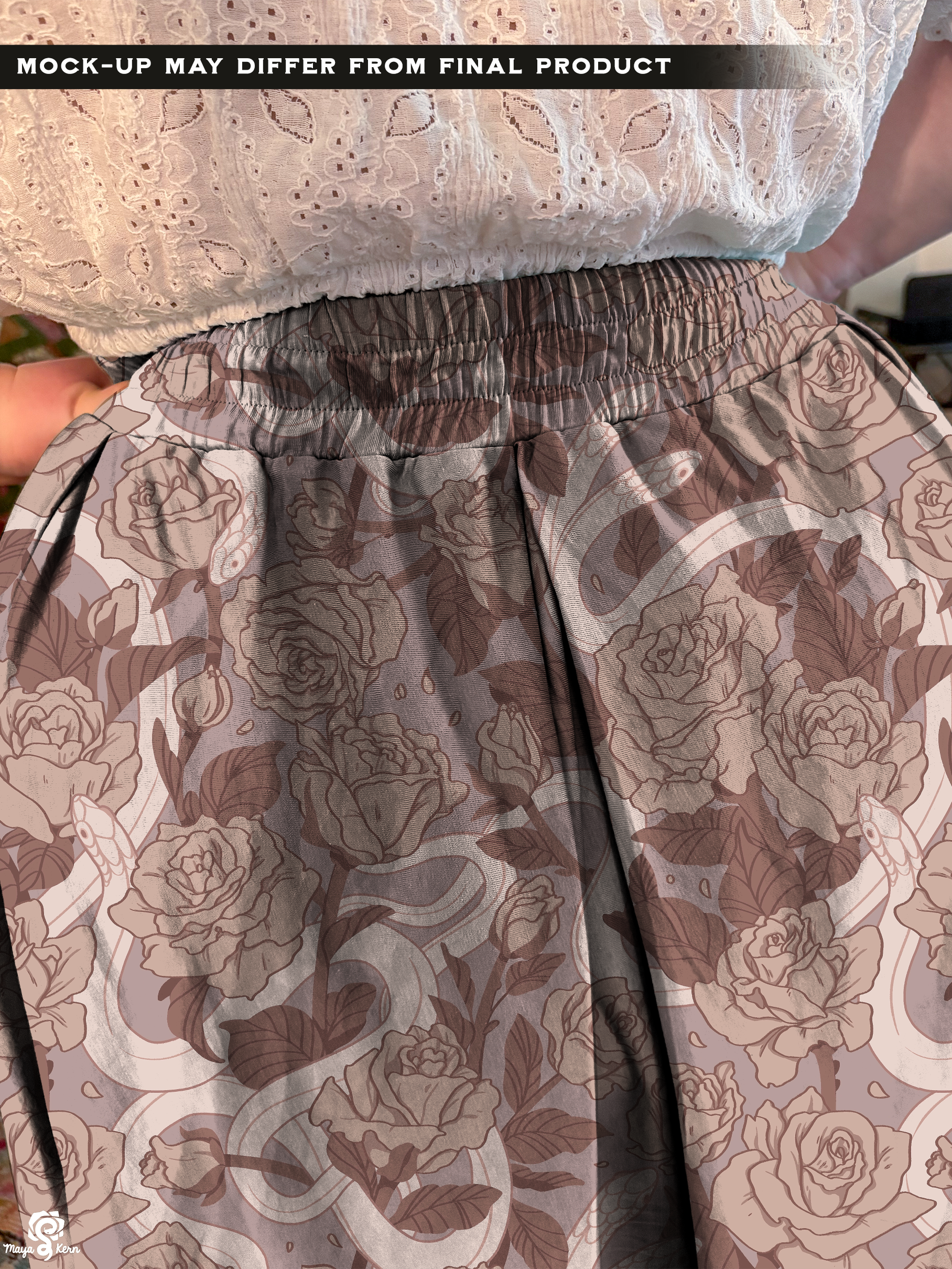 [PREORDER] Hiss Latte Cotton Pleated Midi Skirt