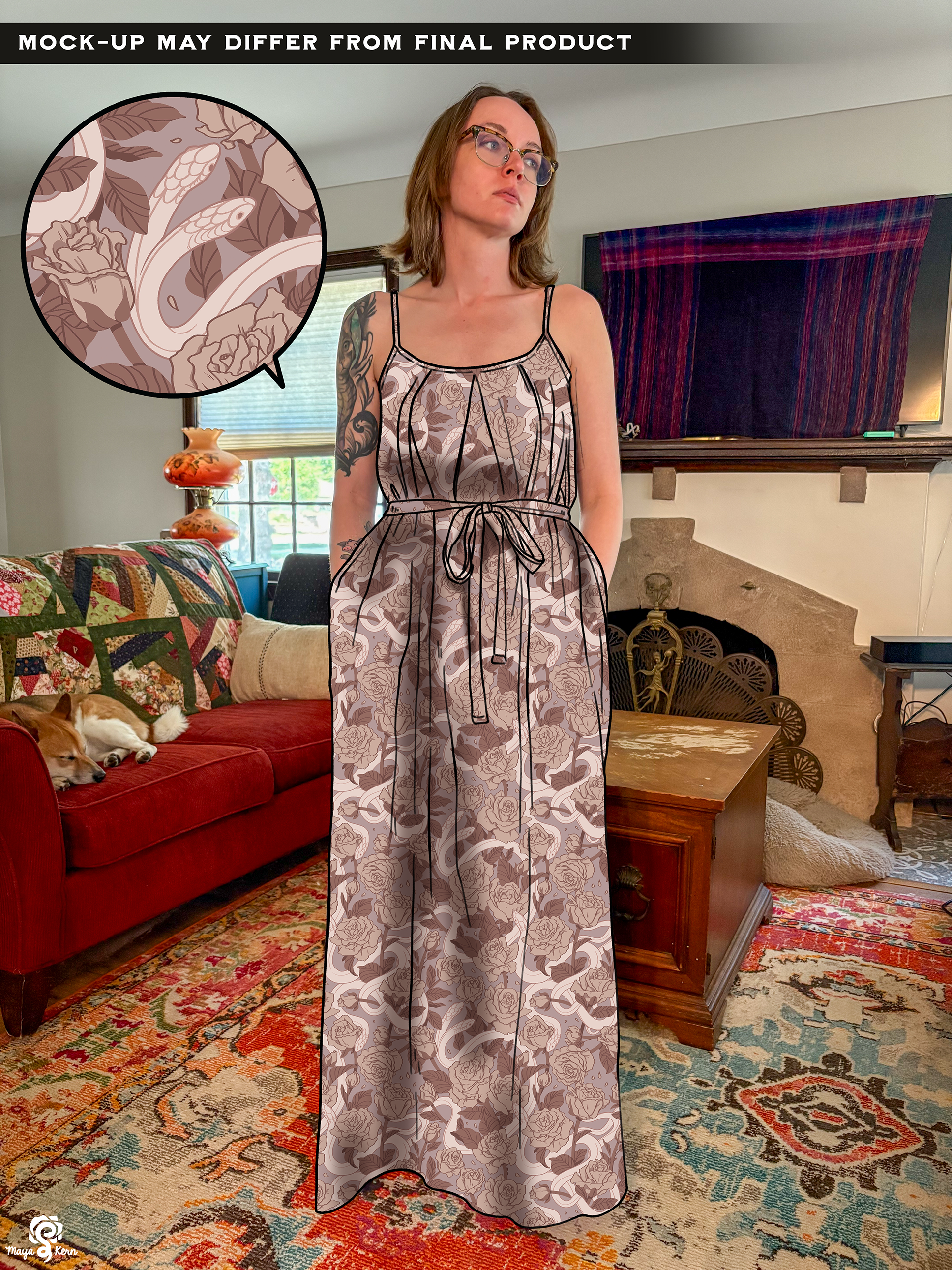 [PREORDER] Hiss Latte Sunswept Maxi Dress