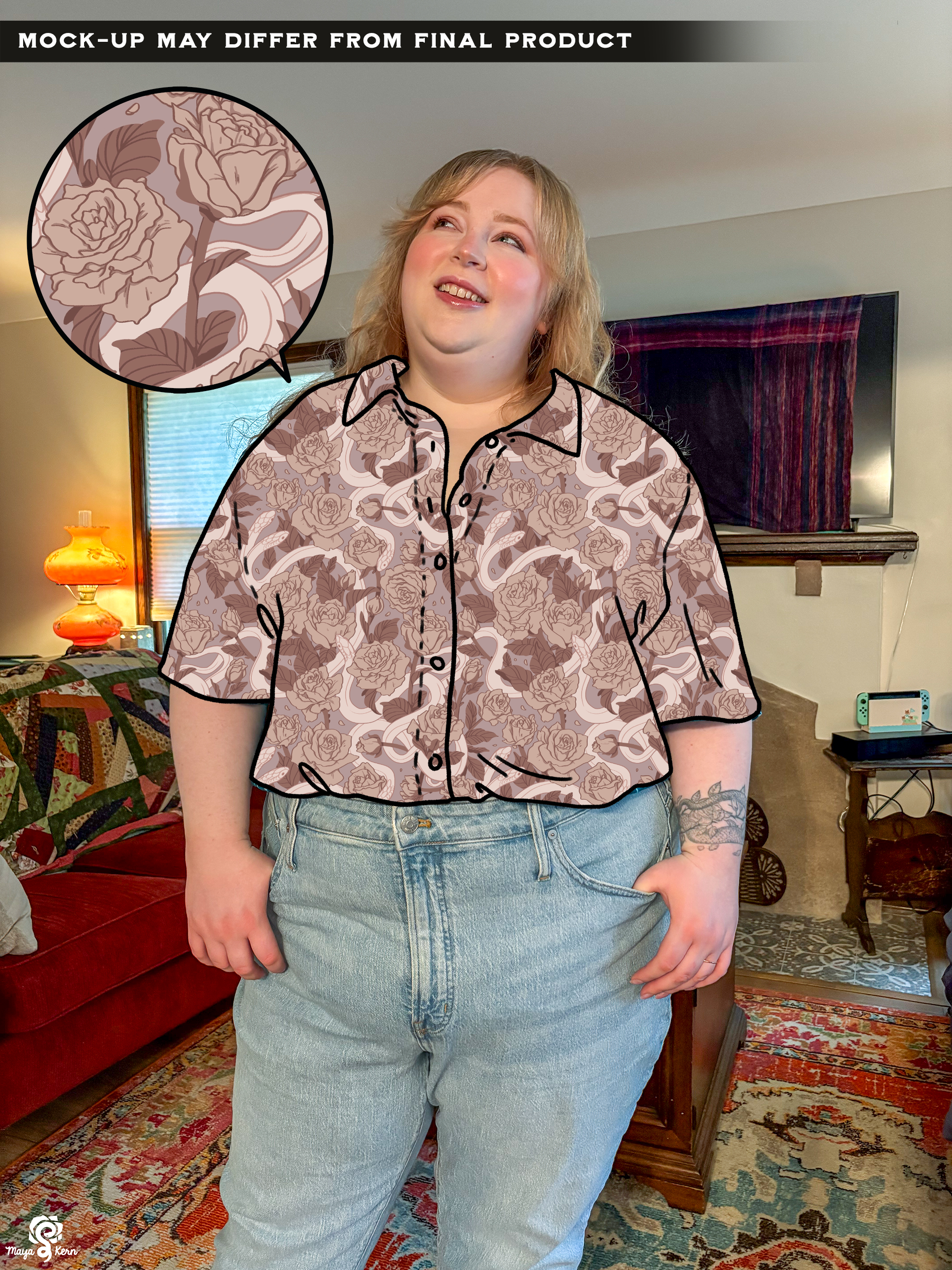 [PREORDER] Hiss Latte Cotton Button-Up Shirt