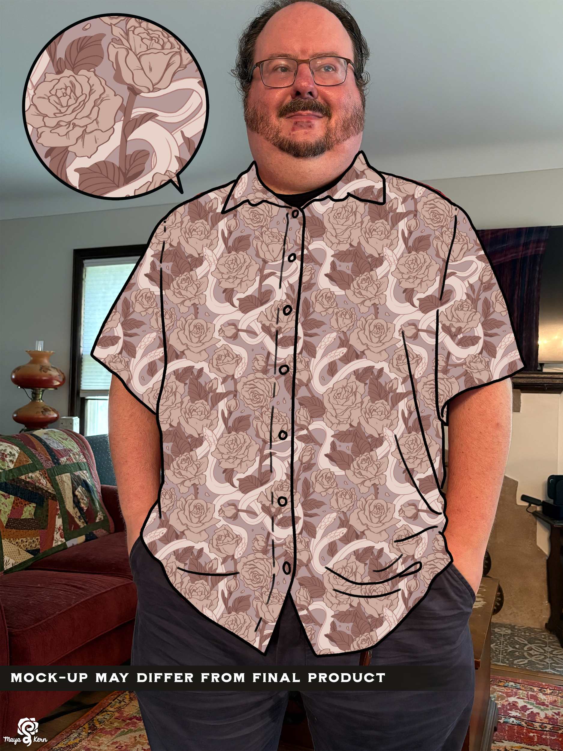[PREORDER] Hiss Latte Cotton Button-Up Shirt