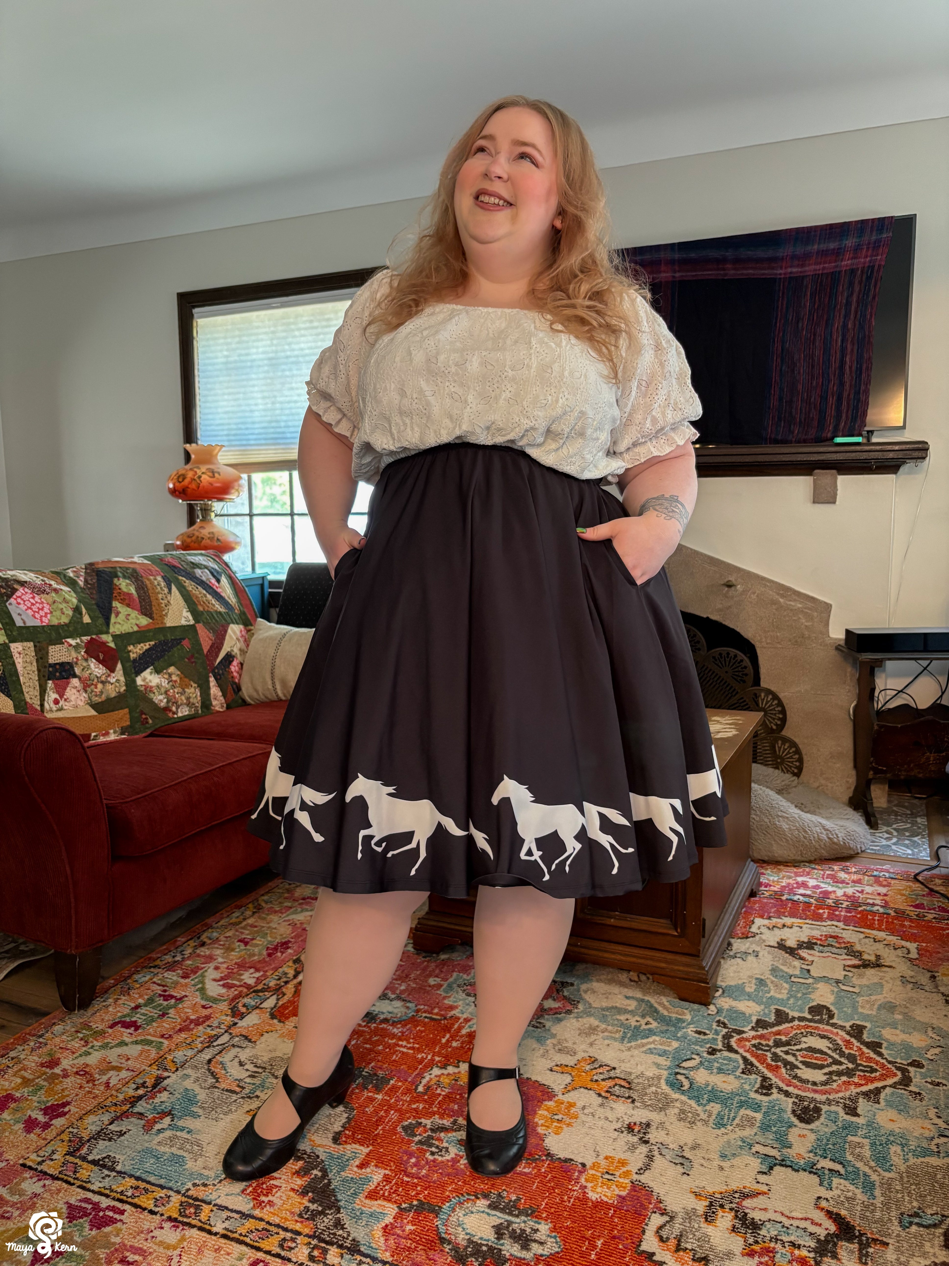 Horses Midi Skirt