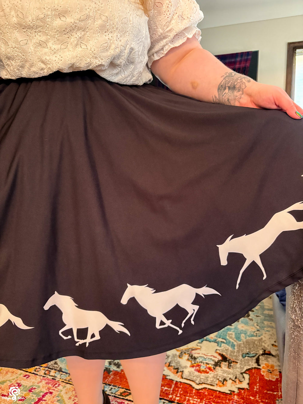 Horses Midi Skirt