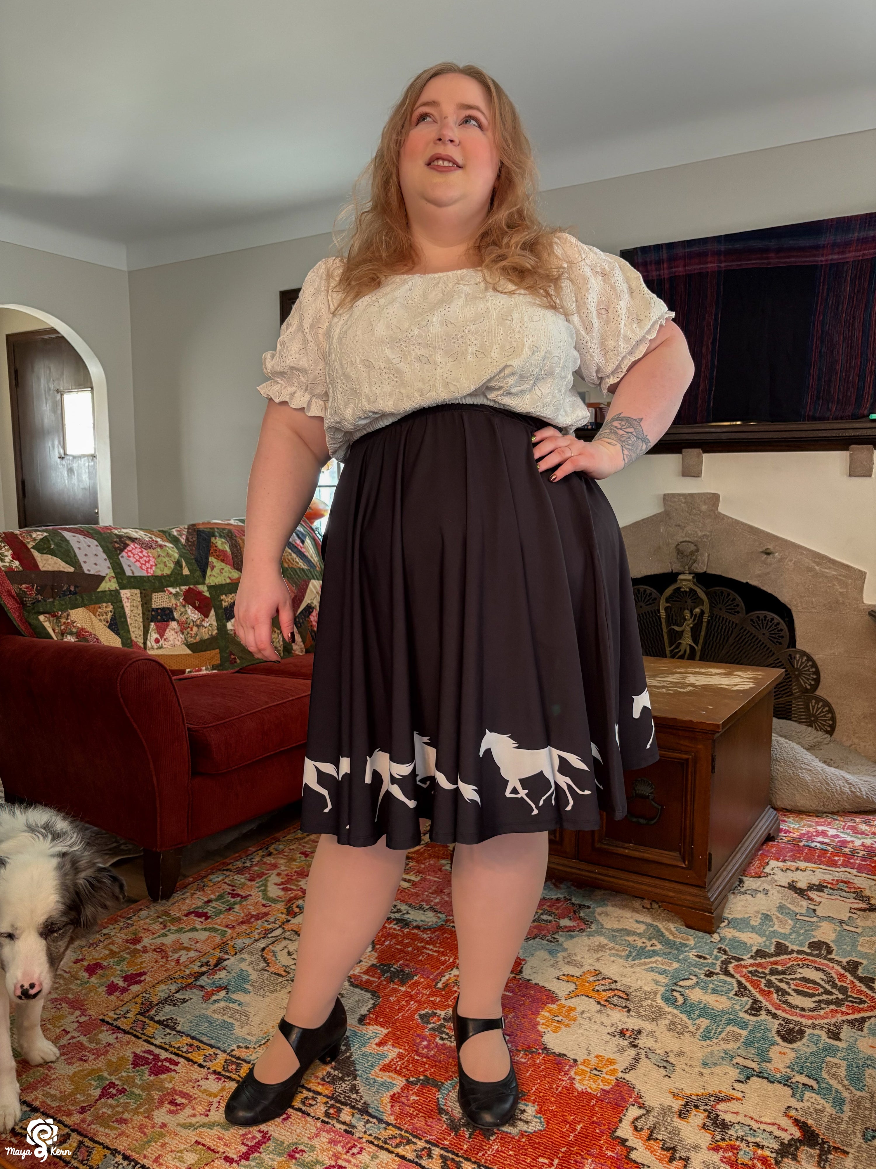 Horses Midi Skirt
