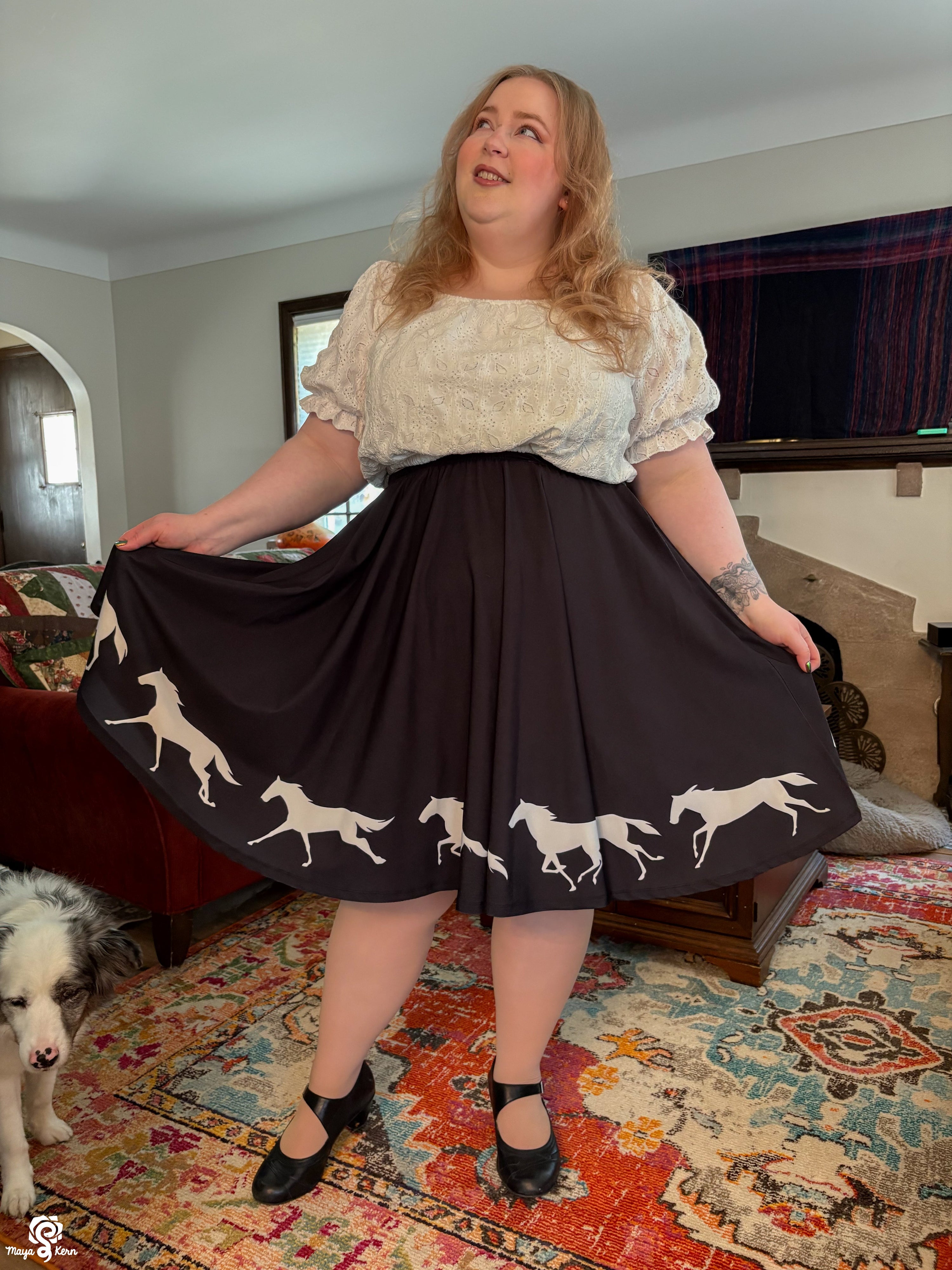 Horses Midi Skirt