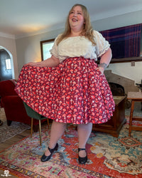 Mushroom Autumn Midi Skirt