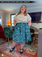 [PREORDER] Ocean Cotton Pleated Midi Skirt