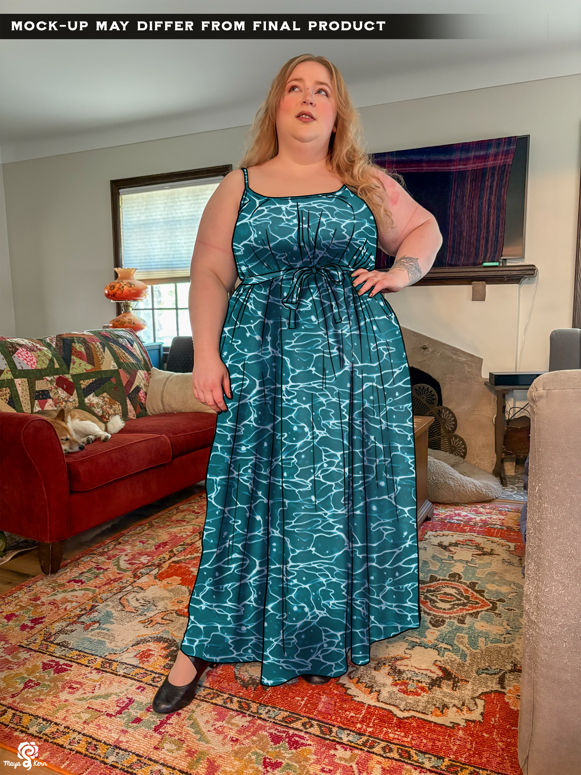 [PREORDER] Ocean Sunswept Maxi Dress